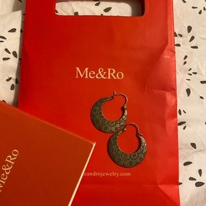 Me & Ro sterling silver crescent hoops